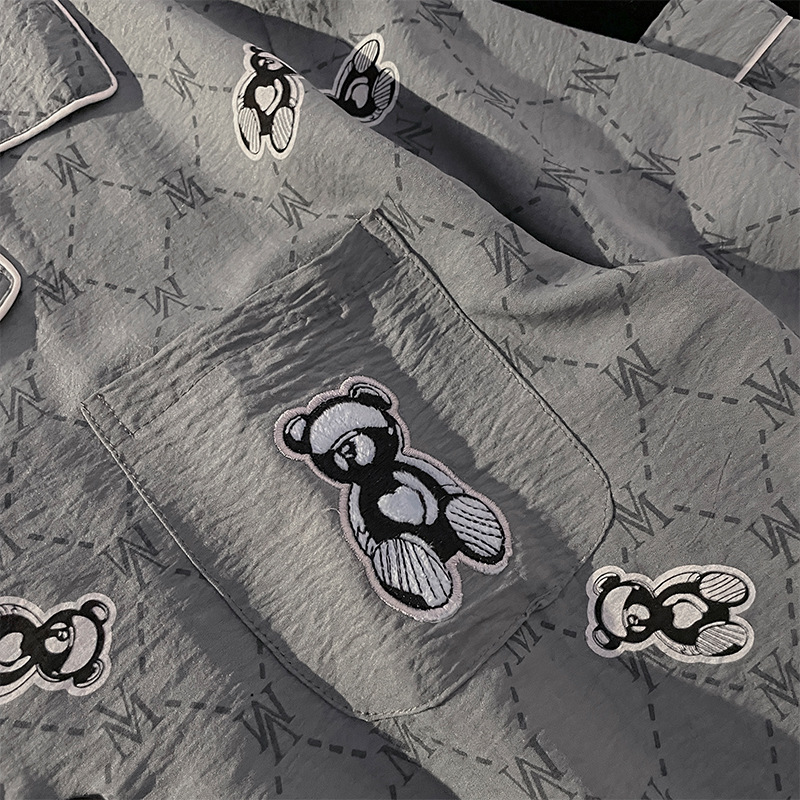 Nube de algodón pijama hombre primavera, otoño, invierno 2024 nuevo pantalón de manga larga cardigan para hombres set de ropa de hogar