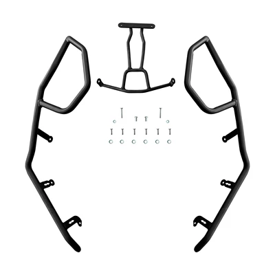 Suitable for Sanyang XS150T-12 Husky 150ADV Youth Edition Protective Bars Surrounded Bumper Anti-drop Accessories (Motorcycle bumper) - matte-black-bumper