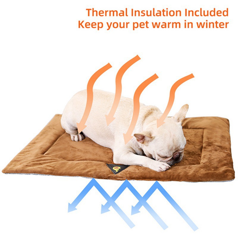 ⑤Y 962 Self Heating Pet Pad Dog Bed Warmer Mat Flannel