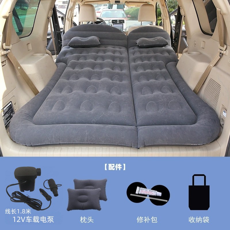 Qìchē – Car Inflatable Bed Vehicle-mounted inflatable bed - trunk-only-suv-honeycomb-black-with-18m-pump