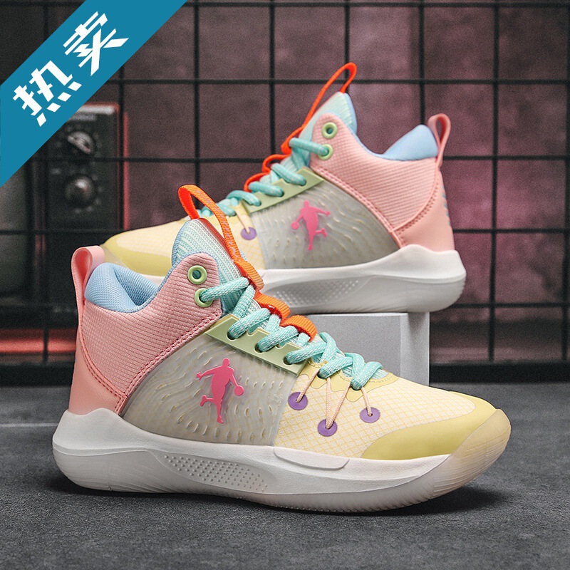 2026 Spring and Autumn Girls' Basketball Shoes New Fashion Children's Sports Shoes Lace-Up for Older Kids Wholesale from Manufacturer
