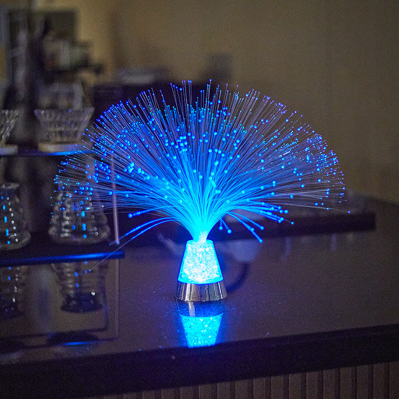 Luz de Noche Estrellada colorida Luz de fibra óptica lámpara de noche estrellada dormitorio dormir Red rojo creativo romántico luminoso