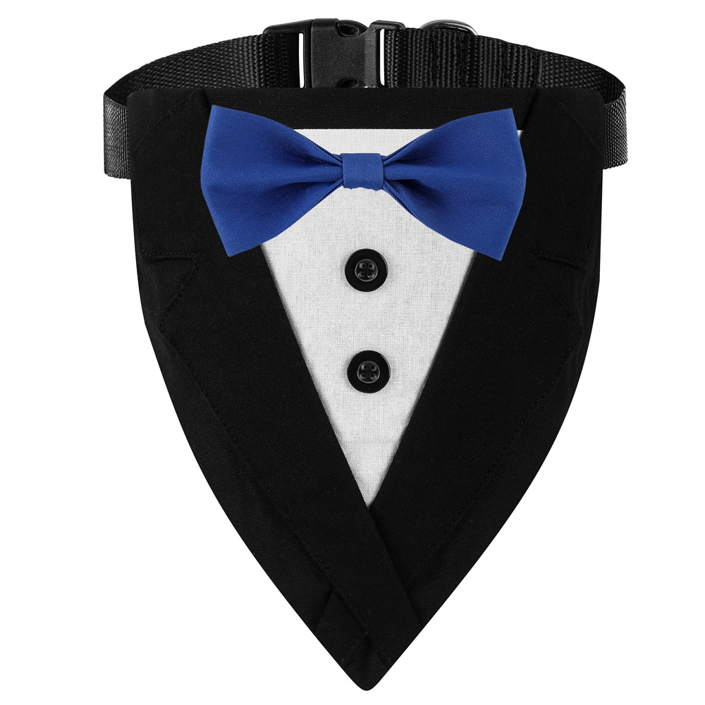 Cross-border exclusivo nuevo traje popular perro triángulo bufanda corbata mascota perro saliva toalla bufanda de la boda