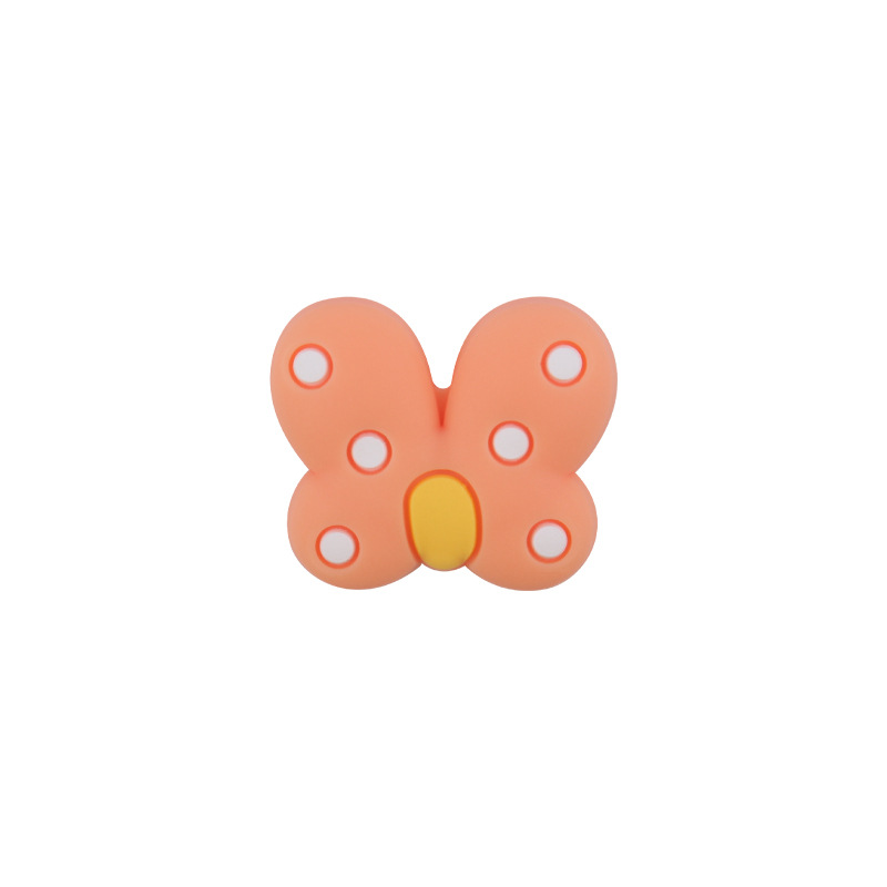 Bebé de dibujos animados silicona mariposa pequeño mordedor creativo bebé DIY chupete cadena pulsera accesorios juguete