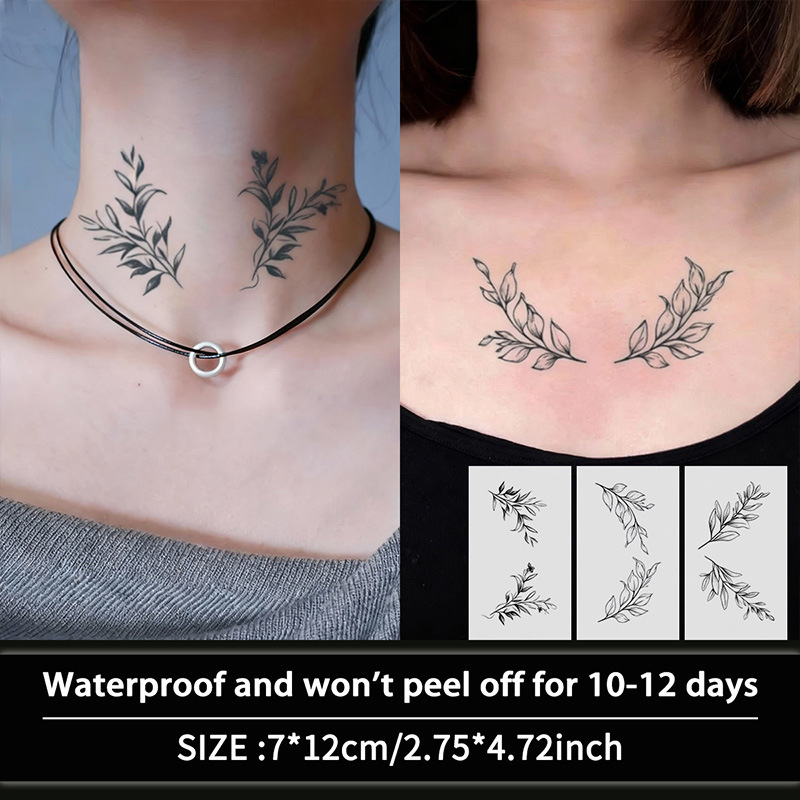 Temu's Popular Ancient-Style Leaf and Herbal Tattoo Stickers Are Long-Lasting, Waterproof, Traditional Plant Fake Tattoos for Men and Women on Arms and Legs Temu's Popular Ancient-Style Leaf and Herbal Tattoo Stickers Are Long-Lasting, Waterproof, Traditional Plant Fake Tattoos for Men and Women on Arms and Legs