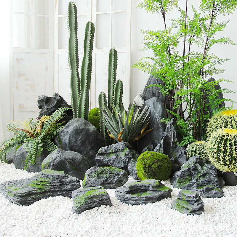 Artificial Stone soft decoration landscape fiberglass rockery indoor decoration Garden Chinese courtyard outdoor fish pond pot decoration