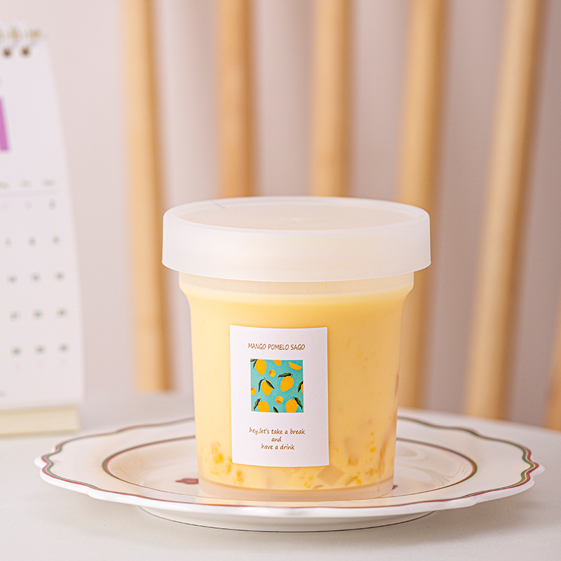 烧仙草罐子网红水果捞芋圆500m甜品奶枣一次性包装盒打包冰淇淋罐