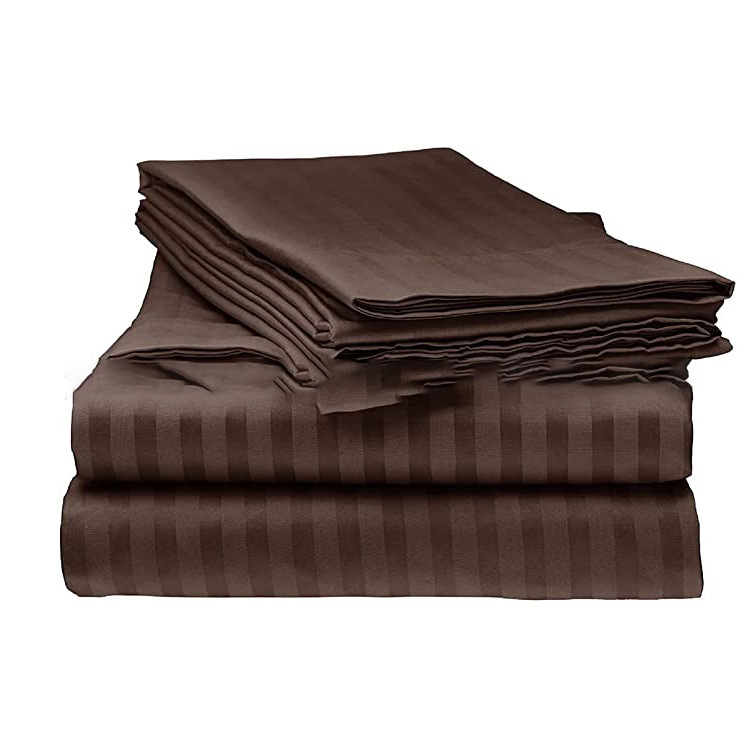 Suministro directo de fábrica de tela cepillada de satén sábana ajustable conjunto suave transfronteriza Amazon