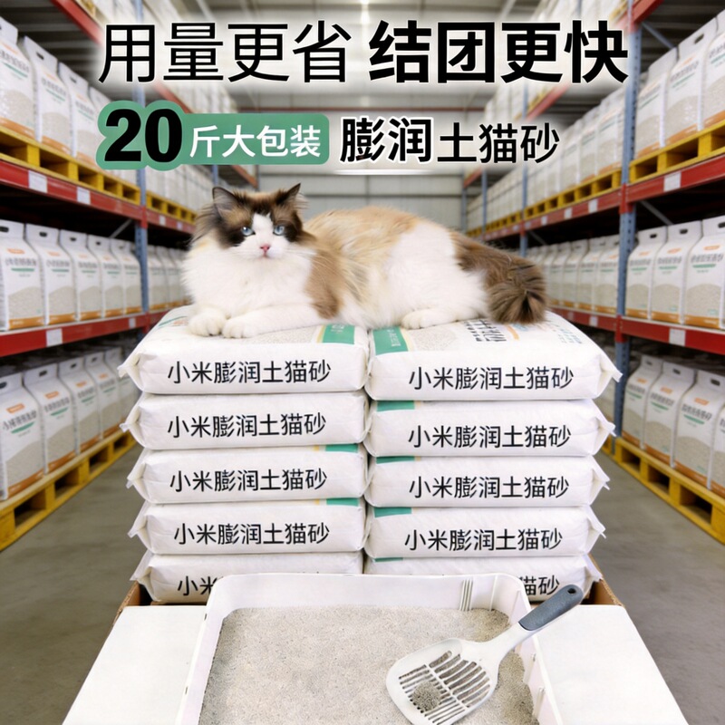 Bentonite Xiaomi Cat Litter Particles Are Evenly Low-Dust, Instant Clumping, Deodorizing Sand, Xiaomi Cat Litter 10kg 20kg 20kg Bentonite Xiaomi Cat Litter Particles Are Evenly Low-Dust, Instant Clumping, Deodorizing Sand, Xiaomi Cat Litter 10kg 20kg 20kg