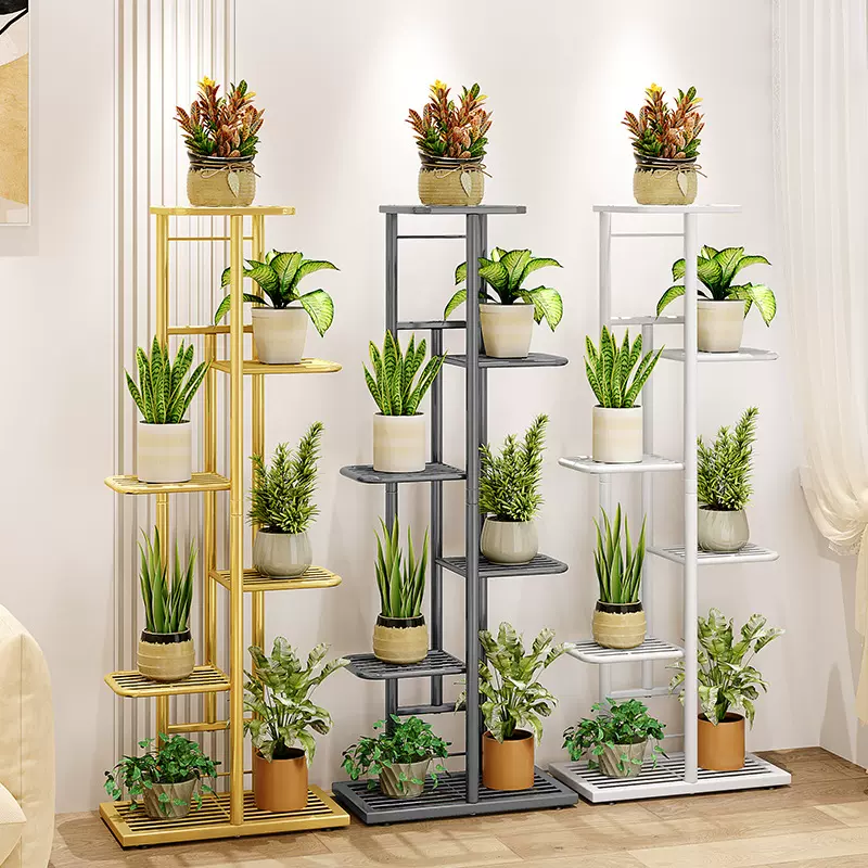 欧式花架子铁艺多层室内客厅户外阳台置物架落地式家用多肉花盆架