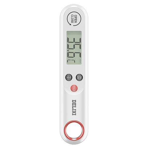 Delixi food thermometer folding electronic water thermometer baby kitchen oil thermometer barbecue baking thermometer