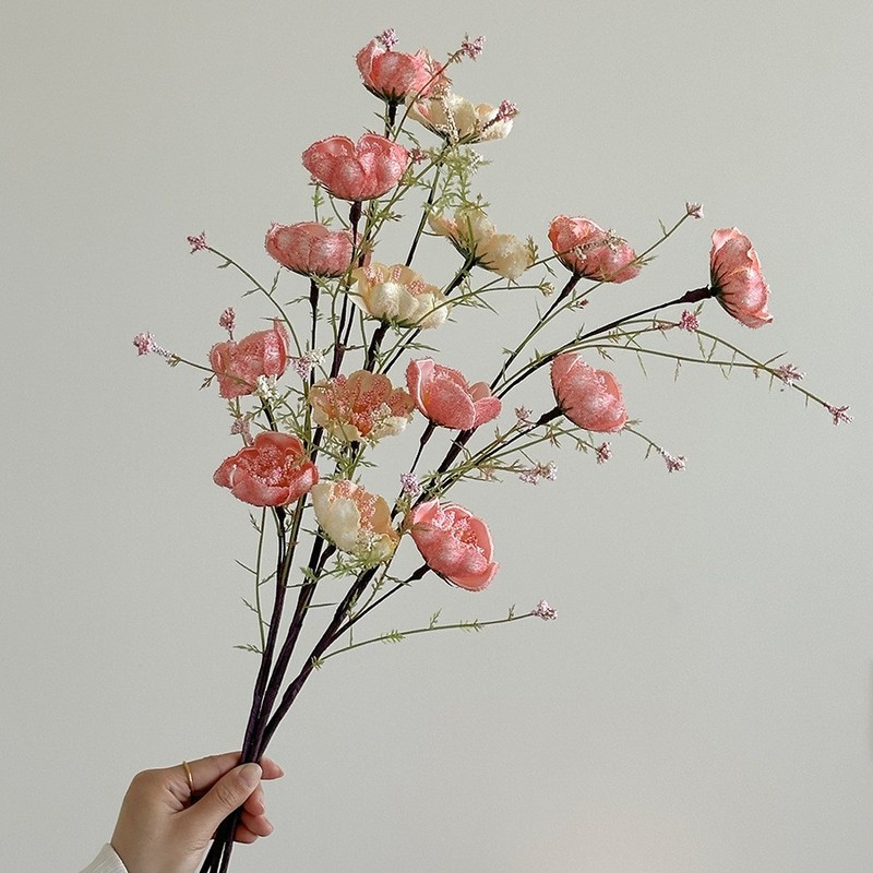 粉蝶花仿真花客厅插花装饰摆件逼真假花摆设高级感轻奢客厅玄关|undefined