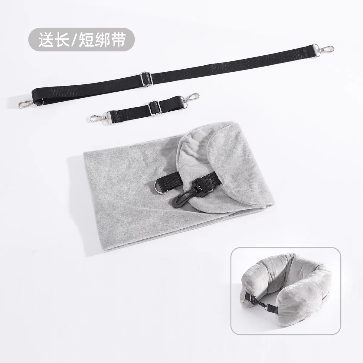almohada hueca en forma de U almacenada en forma de U con un solo conjunto de almohada en forma de U desmontable y portátil image 7