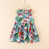 Summer clothing, top with cups, sleevless dress, girl's skirt, city style, flowered