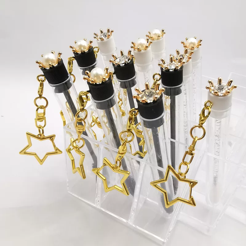 Diamond brush from pearl for eyelashes, eyelash extension, keychain