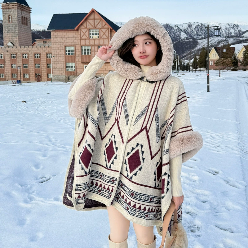 Синьцзян-Тибет носит плащ-шаль, утолщает теплый плащ осенью и зимой