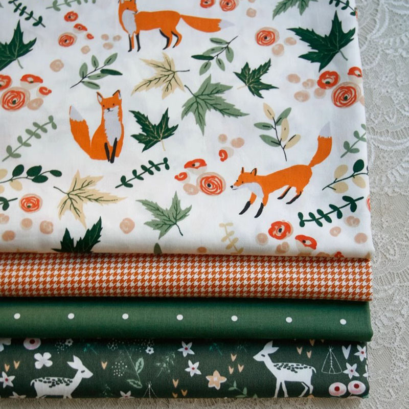 蓝骊布艺 田园碎花卡通兔子斜纹棉布料连衣裙童装旗袍服装面料diy