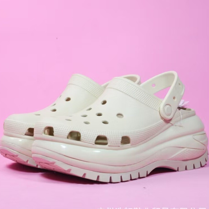 Cross Guanglun Thick-Soled Height-Increasing Sandals, High-Heeled Beach Clogs, Women's Sandals, Stylish and Versatile Low-Heeled Shoes