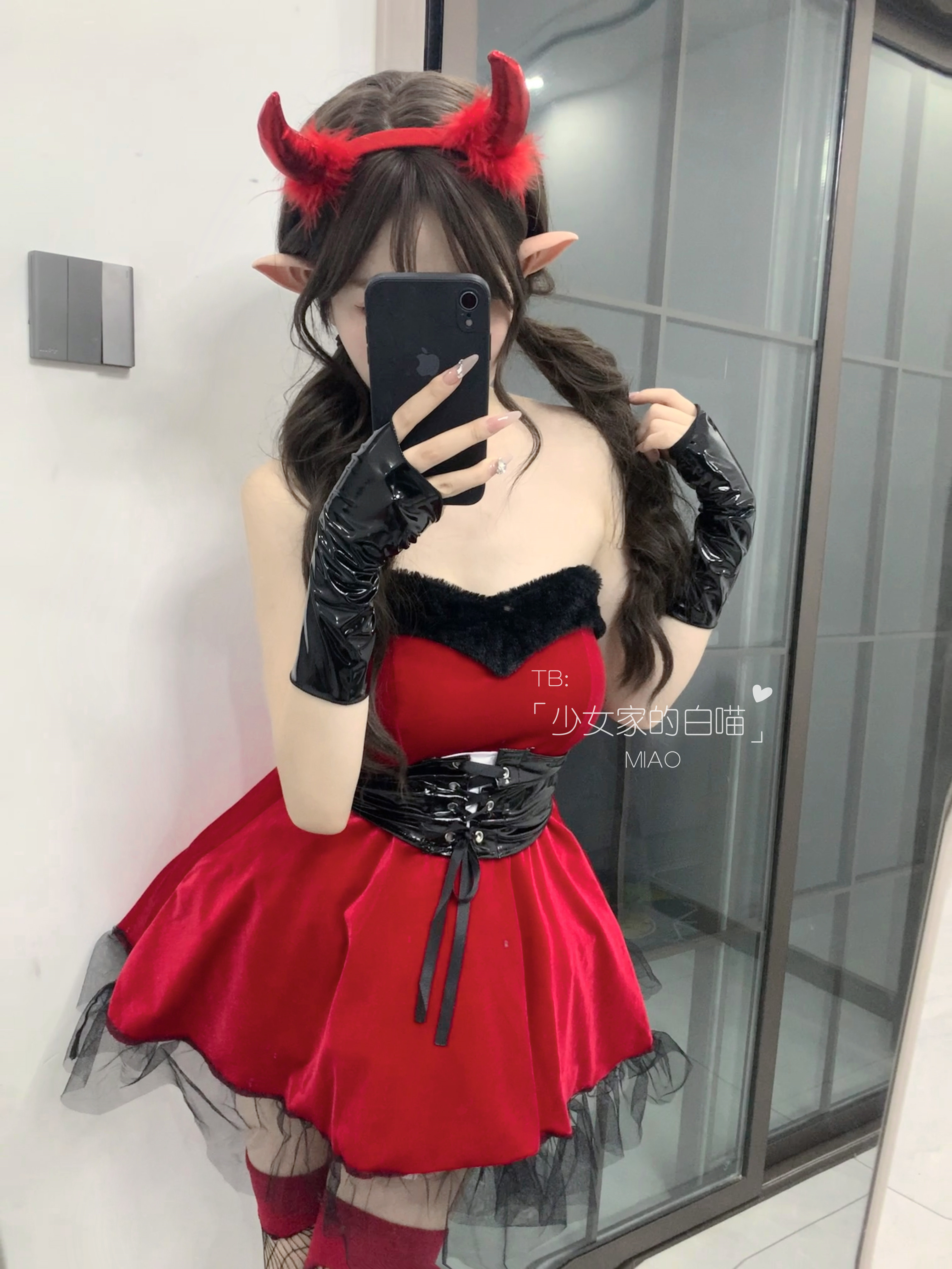 万圣节cos服性感金丝绒兔女郎新年战袍cosplay小恶魔圣诞节日服饰-阿里巴巴