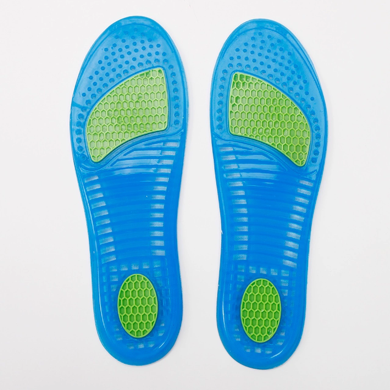 Силиконовая полая дышащая стелька Двухцветная высокоэластичная амортизирующая Нескользящая спортивная стелька из TPE