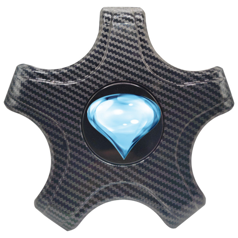 Hub cover | Tesla Model 3 New - carbon-fiber-black-cap-silver-logo-set-of-4