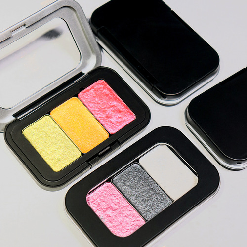 Poetry Color Shimmer Xiyu Series Solid Watercolor Paints 3-Color Box Set, Replaceable for Painting and Nail Decoration, Wholesale Avaliable