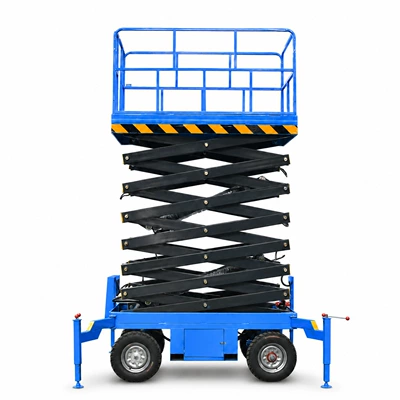 Mobile scissor lift, aerial work vehicle, warehouse and factory transport electric hydraulic lift platform (Avtomobil fırlanan platformaları) - regular-towable-4-24m-prepayment