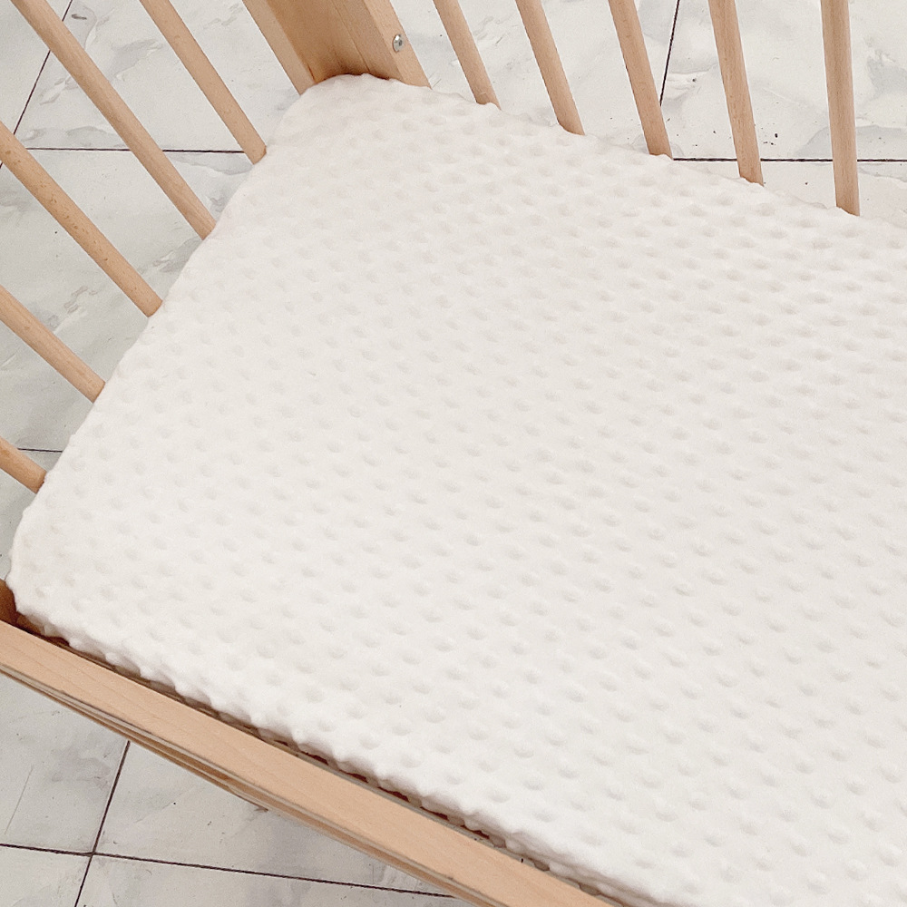 Crib bed hat Amazon children's bed sheet comfort massage peas velvet baby sheets stitching bed cover