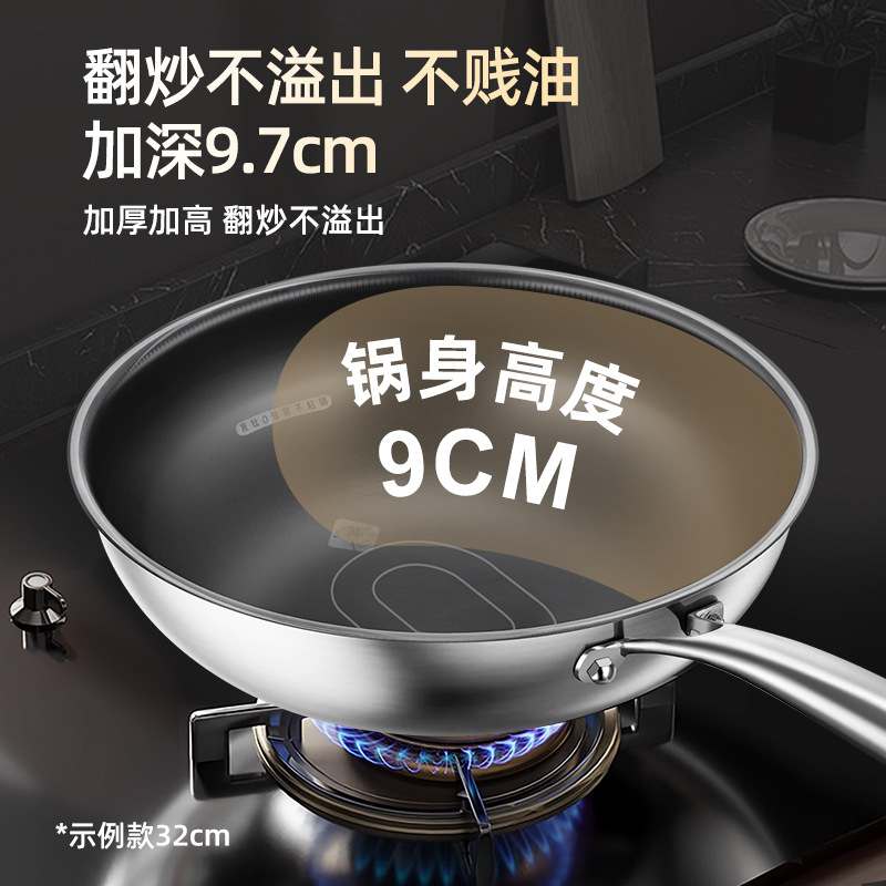 Sonoro real titanio 0 recubrimiento sartén casera 2025 nuevo tipo de titanio sin recubrimiento antiadherente horno electromagnético sartén