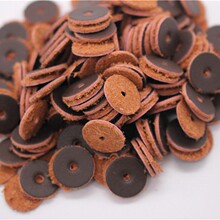 批发超薄牛皮隔片6 8 10 12 14MM咖啡色仿皮人造革佛珠手串垫片