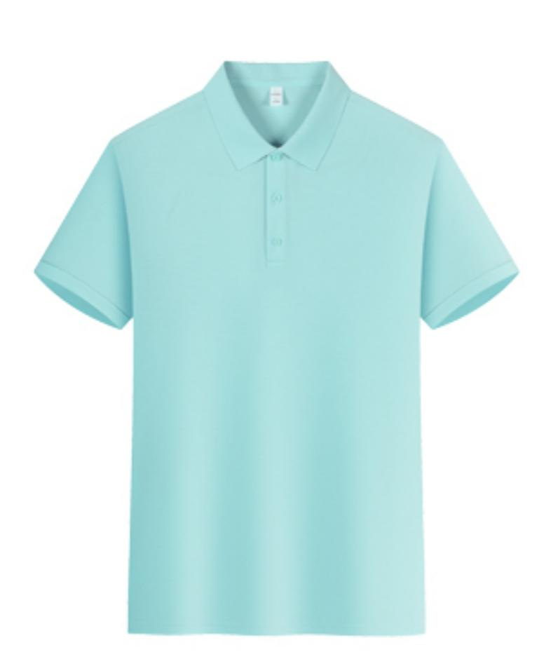 Verano nuevo estilo ligero de lujo fragancia fresco poliéster amoníaco color sólido solapa transmisión en vivo estilo caliente camisa POLO de manga corta entrega de una pieza