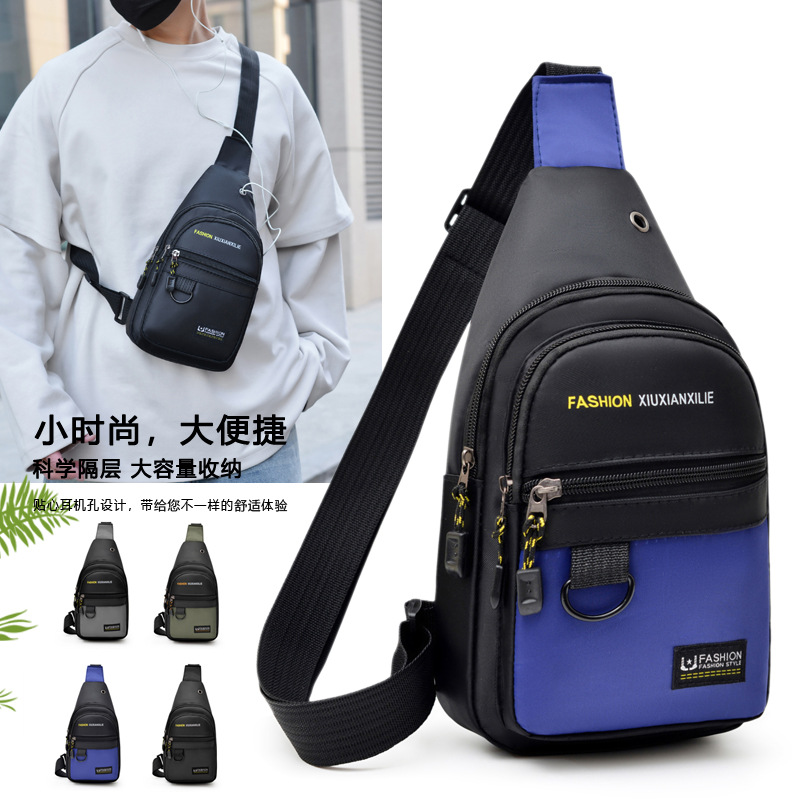 Cross-Border Fashion Chest Bag for Men, Oxford Casual Shoulder Bag, New Style Crossbody Backpack, Trendy Waist Bag, Crossbody Bag Wholesale
