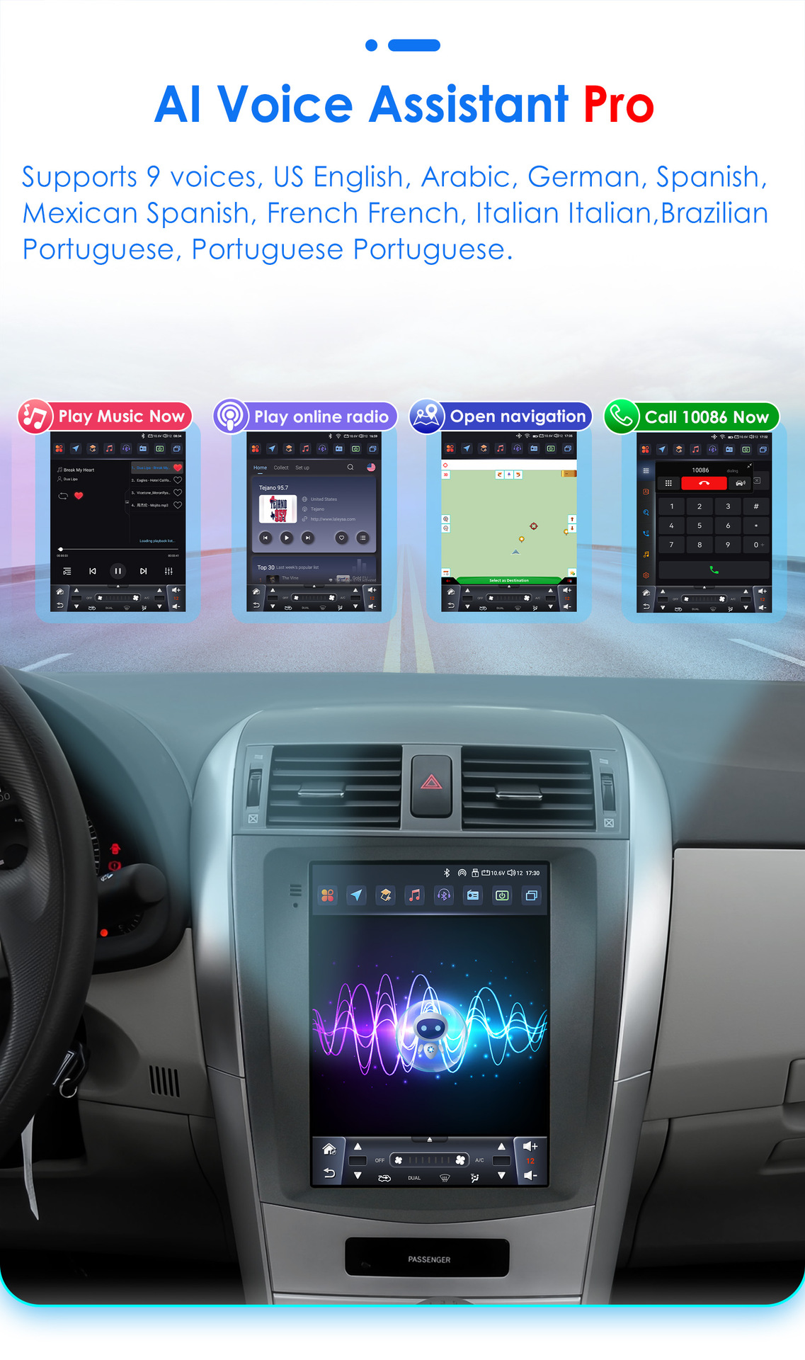 Suitable for 06-13 Toyota Corolla Toyota Corolla Large-Screen Central Control All-In-One Car Navigation
