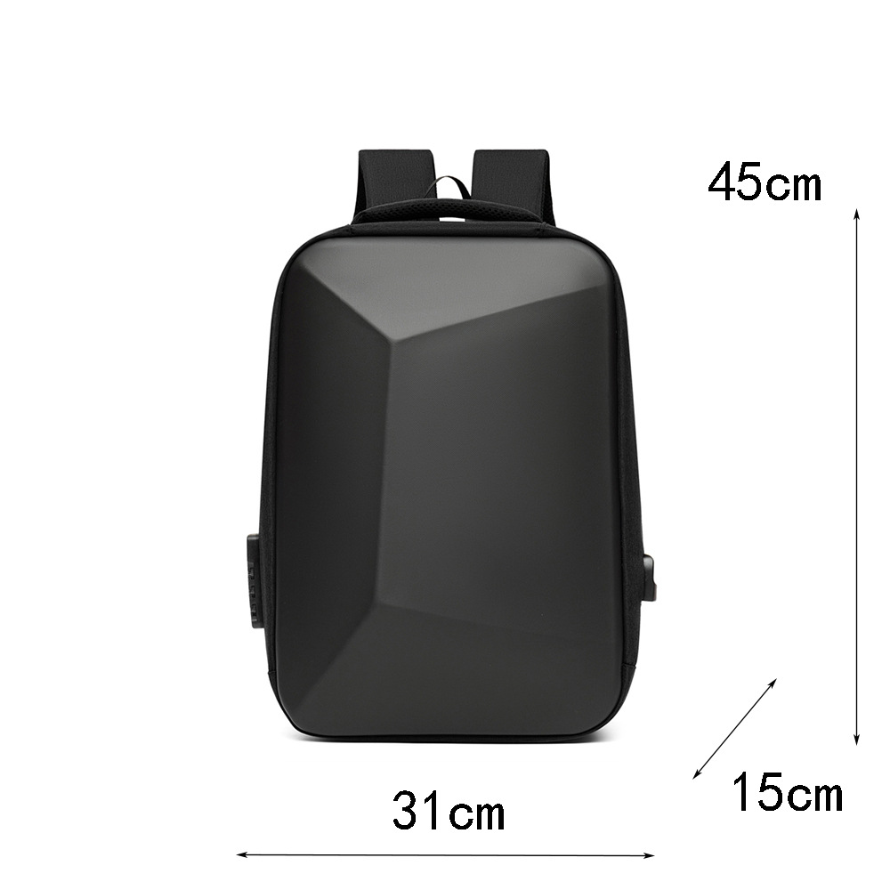 Mochila casual transfronteriza otoño y invierno nuevo tipo de mochila de computadora para hombres mochila de hombro monolithic color sólido mochila de negocios ligera