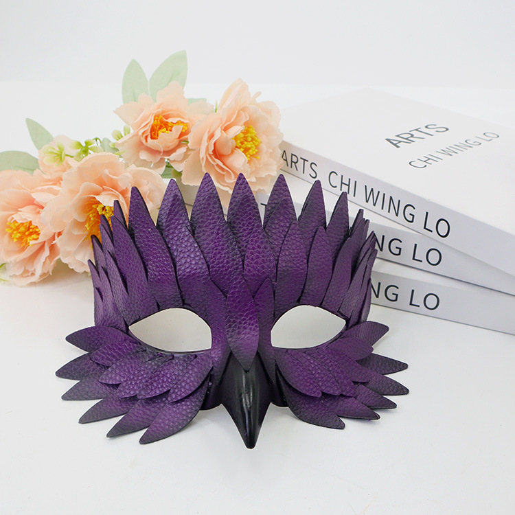 Halloween máscaras de pico de pájaro horrores festivales espectáculos de baile de máscaras carnaval búho máscaras de plumas