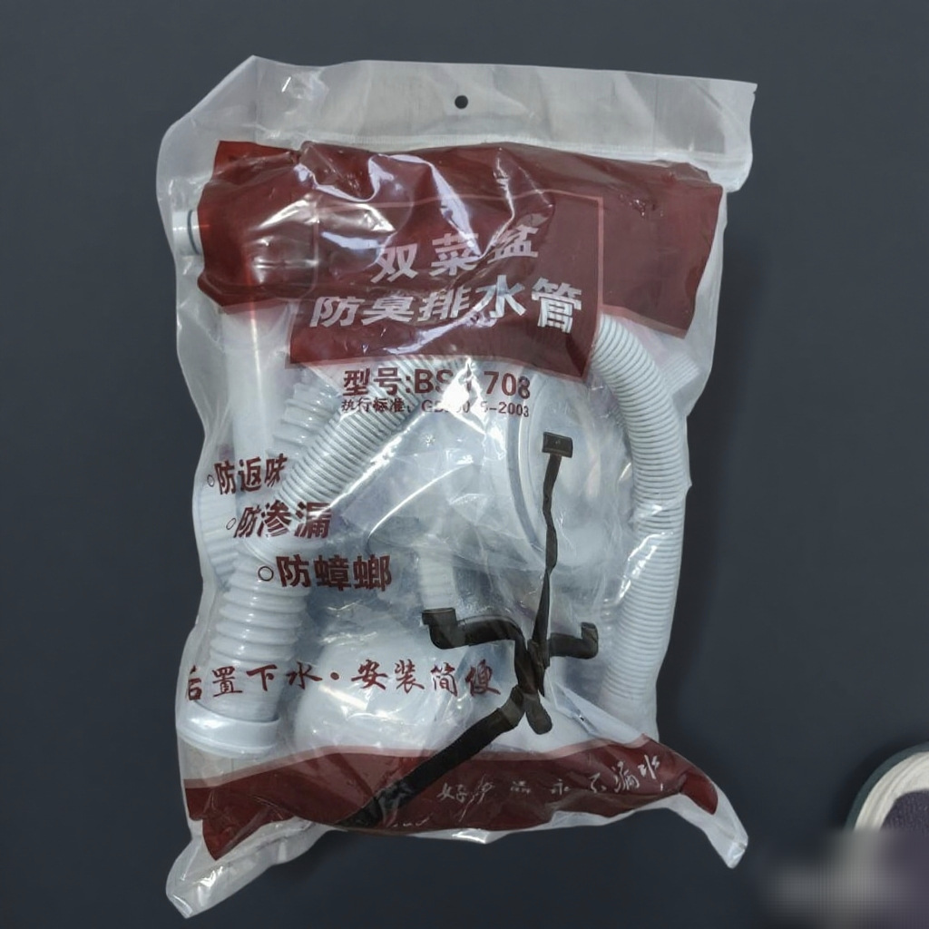708型7401型8401型双水槽下水器50管厨房配件整套不锈钢水池美式