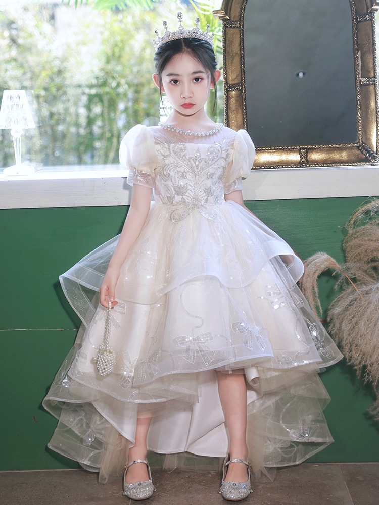 Abito da principessa per bambina, abito da sposa, costumi estivi per spettacoli, completi da damigella d'onore per bambine dai 3 ai 7 anni._voghion.com