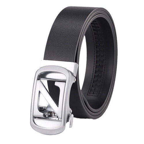 Young people's high-end first-layer cowhide belt men's fashionable high-end automatic buckle trendy men's genuine leather business belt