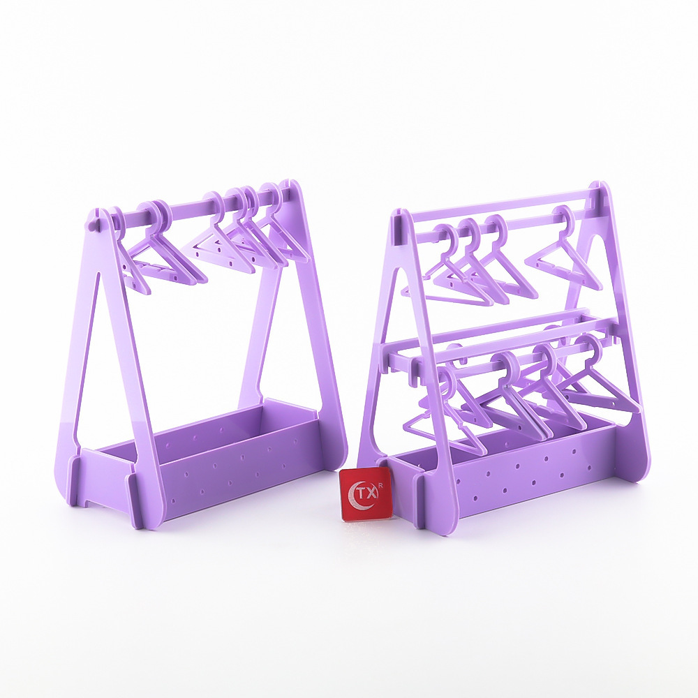 Cute Simple Style Solid Color Plastic Jewelry Rack display picture 10