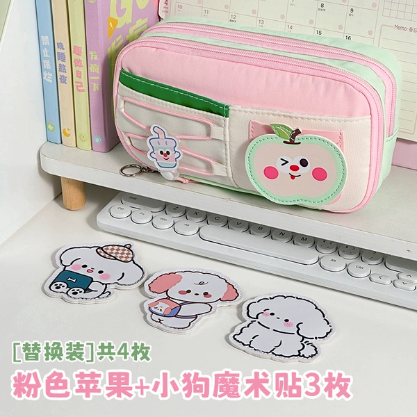 Apple, with velcro, changeable, fuchsia