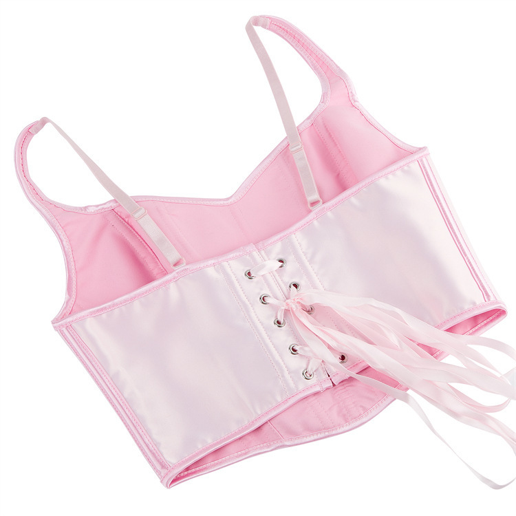 Rosa cabina damas para limpiar el pecho soporte de pecho juntar cintura para usar ropa de plástico AliExpress suministro de comercio electrónico transfronterizo