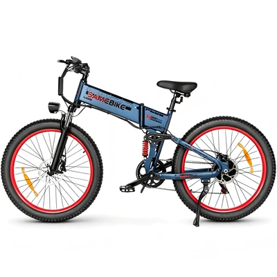 In-stock at US warehouse, 26-inch foldable fat tire electric bike, cross-border dropshipping, peak power 1500W (Qatlanan elektrik velosipedlər) - navy
