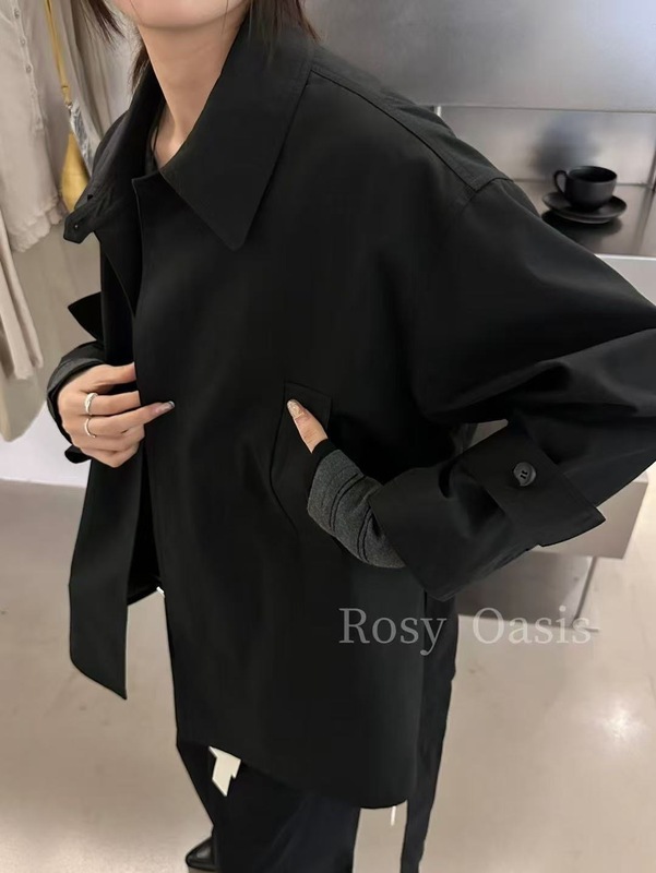 欧美博主风高级感重磅系腰带经典宽松休闲中长款风衣杭州女装批发|undefined