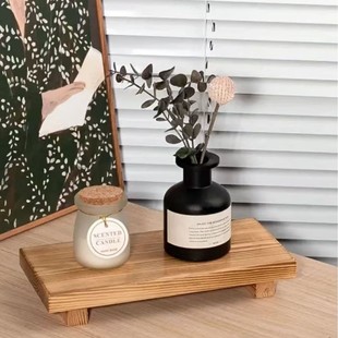 Wooden vintage aromatherapy candle decoration base display tray storage rack bathroom toiletries sorting rack