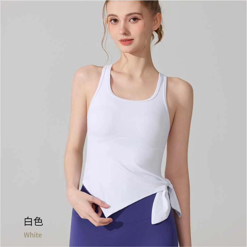 Europa y Estados Unidos chaleco deportivo transfronterizo desnudo antibacteriano ropa interior de fitness running chaqueta una taza fija ropa de yoga sostén