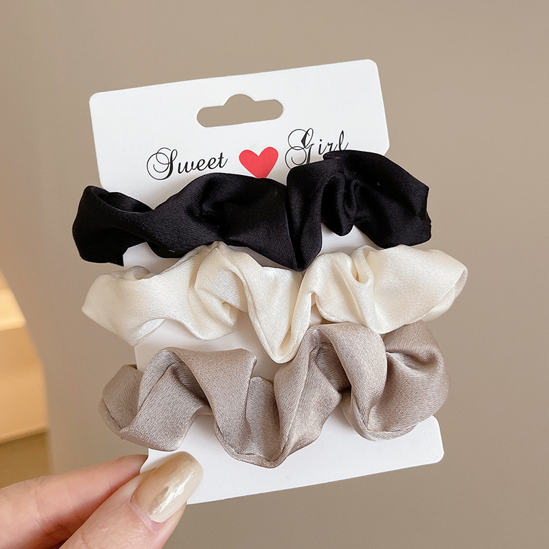 Cuerdas de cabello de alta elasticidad sin costura, anillo de cabello de cola de caballo, cuerdas de cabello de correa femenina, cuerdas de cabello de bola simple, cubierta de cuero cabelludo