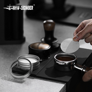 ✅ Bomber Handle Powder Bowl Coffee Filter Paper 51/53/58mm Round Espresso Machine Secondary Water Filter