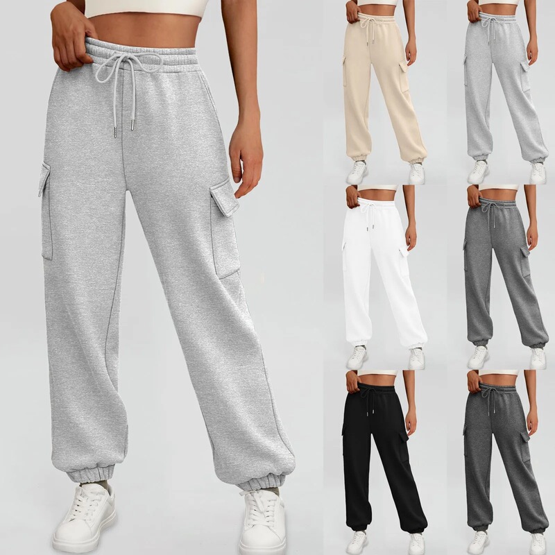Spring European and American Amazon Women's Casual Sports High-Waisted Sweatpants Loose Fashion Jogger Pants Jogger Pants