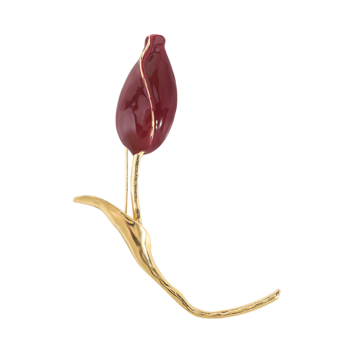 Spilla elegante a forma di germoglio di tulipano per donna_voghion.com