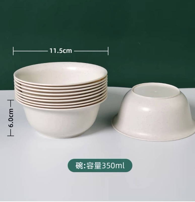 ばら売り使い捨て食器セット家庭用飲食キャンプは、手を温めない籾殻食器使い捨て食器箸を厚くする|undefined